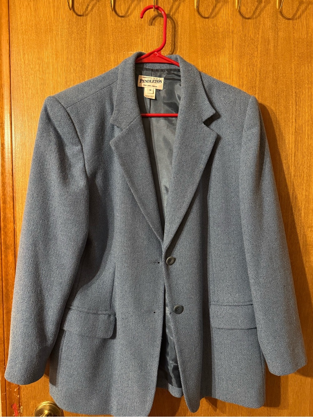 vintage blue Pendleton wool blazer